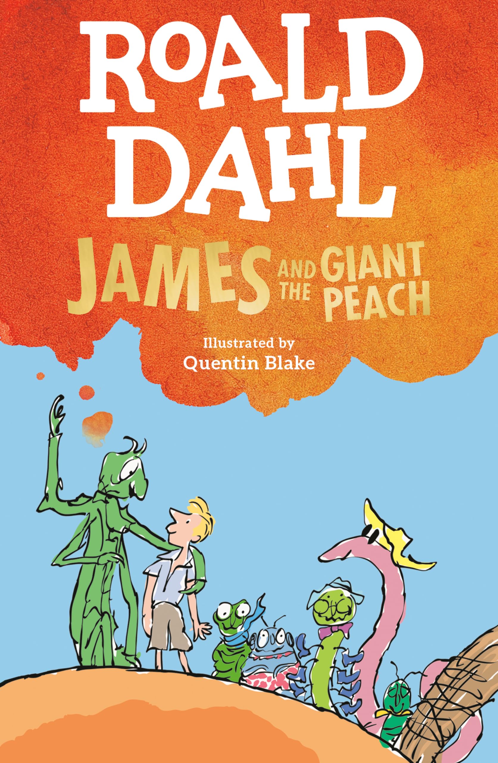 Cover of the book 'James and the Giant Peach by Roald Dahl'.