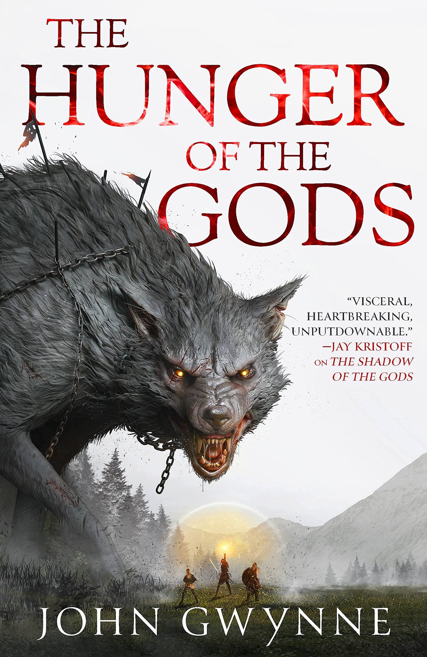 Cover of the book 'The Hunger of the Gods by John Gwynne'.