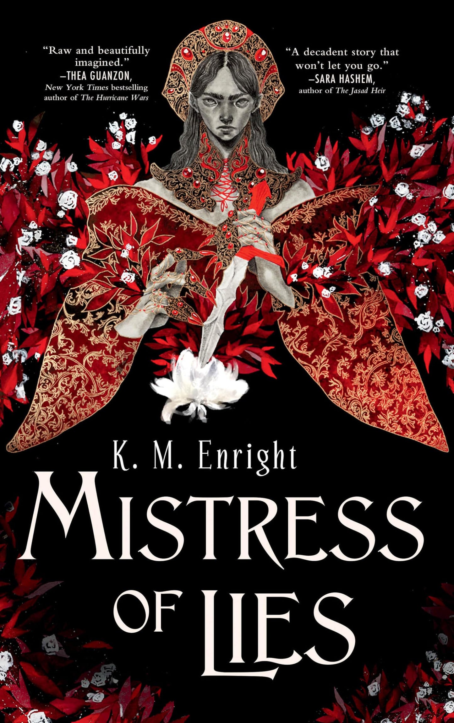 Cover of the book 'Mistress of Lies by K.M Enright'.