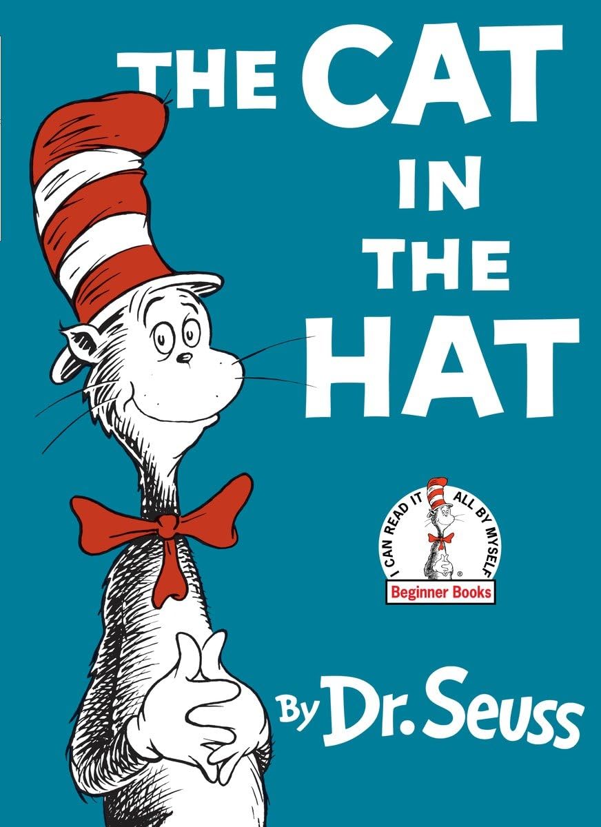 Cover of the book 'The Cat in the Hat by Dr. Seuss'.