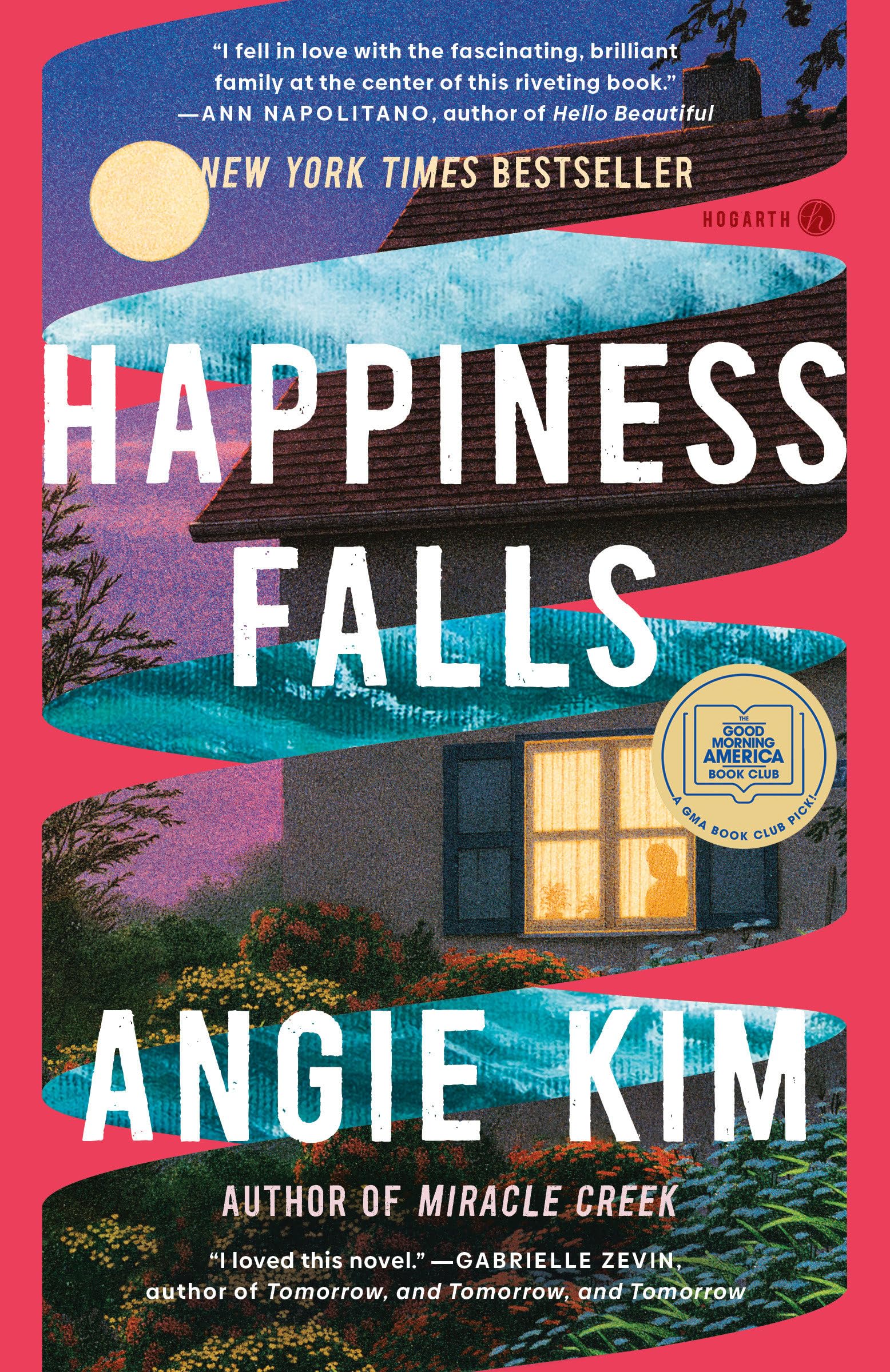 Cover of the book 'Happiness Falls by Angie Kim'.