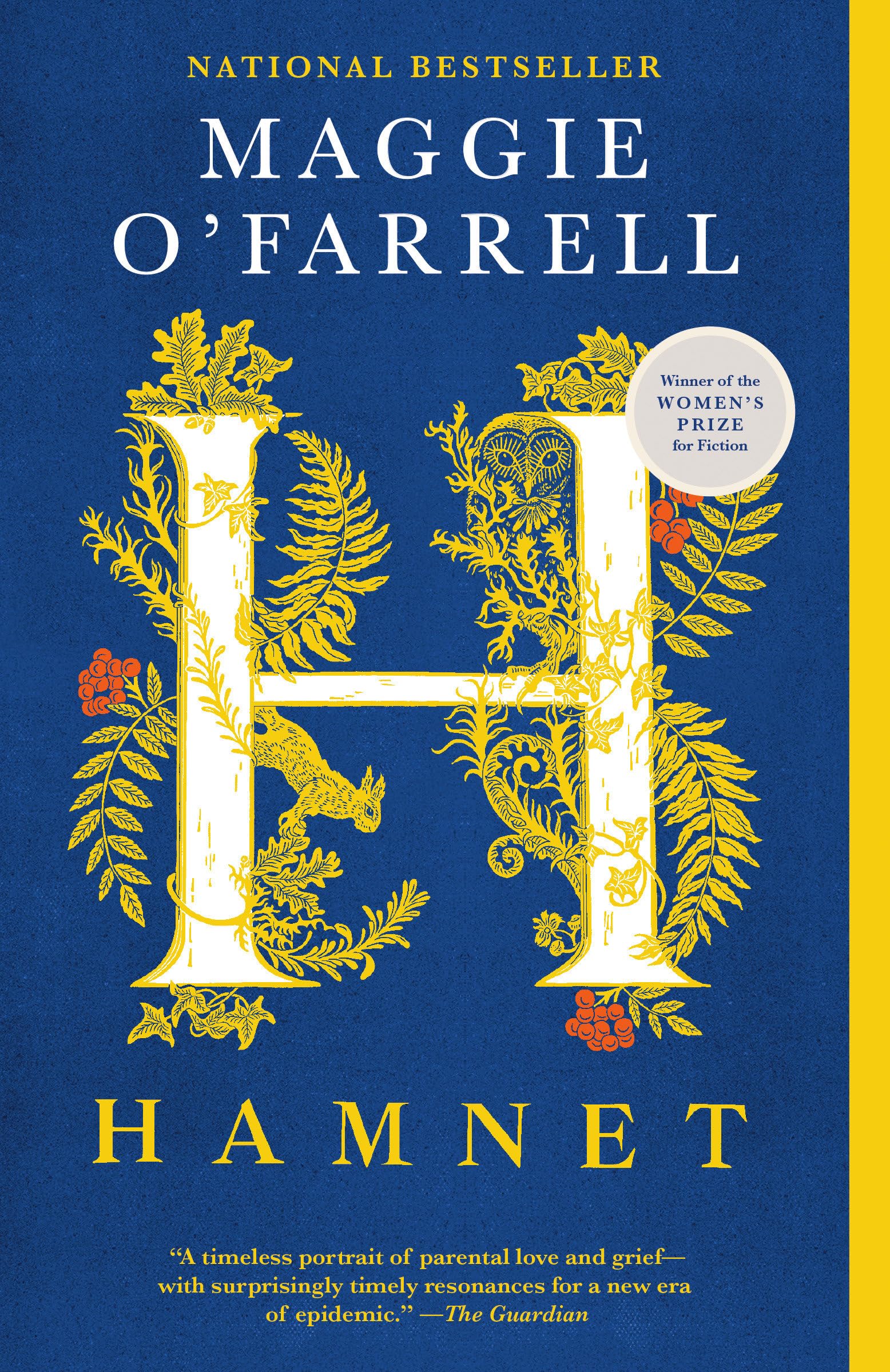 Cover of the book 'Hamnet by Maggie O’Farrell'.