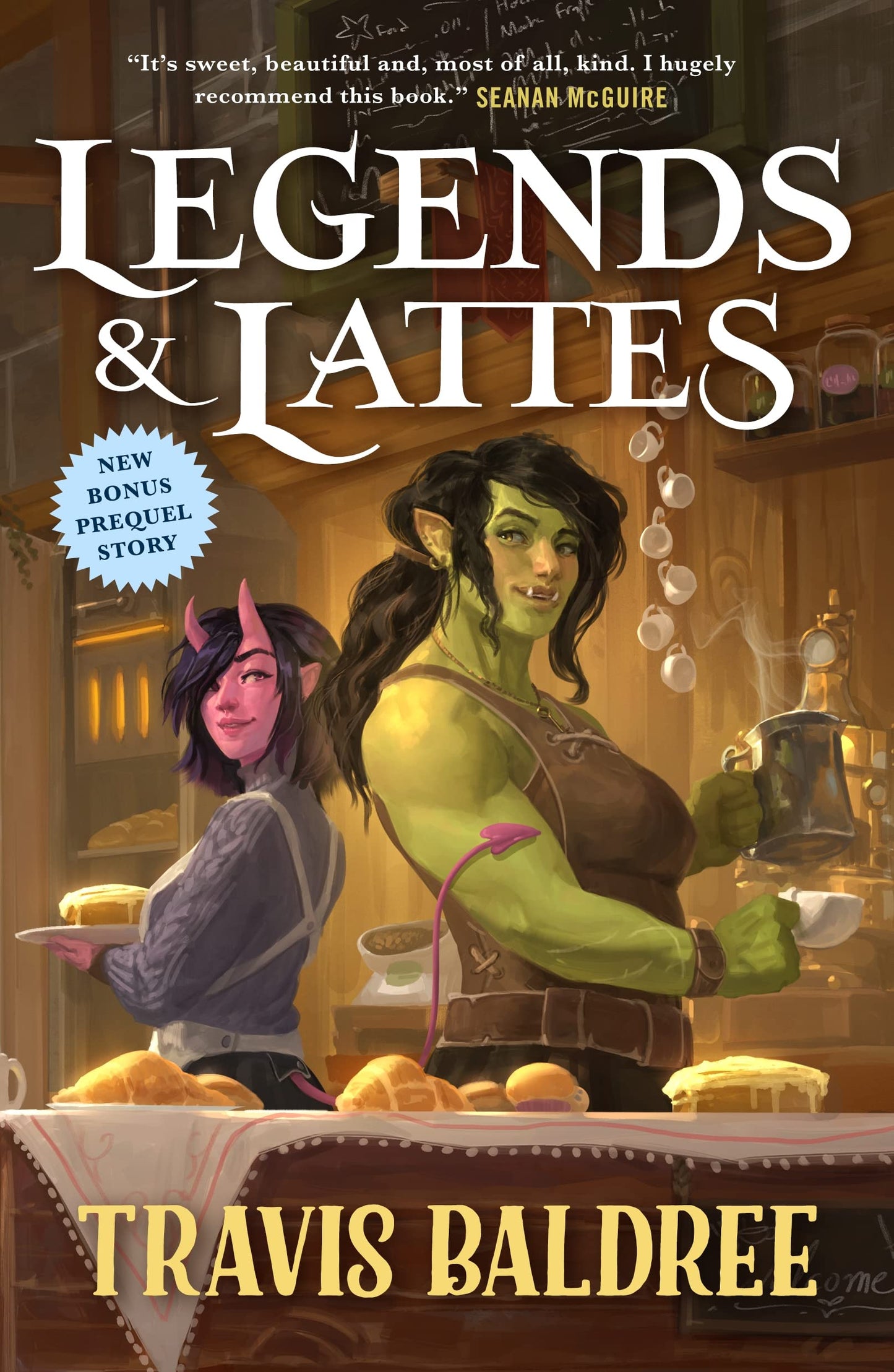 Cover of the book 'Legends & Lattes by Travis Baldree'.