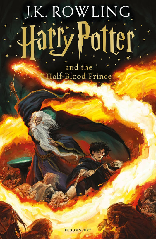 Cover of the book 'Harry Potter & the Half-Blood Prince by J.K. Rowling'.