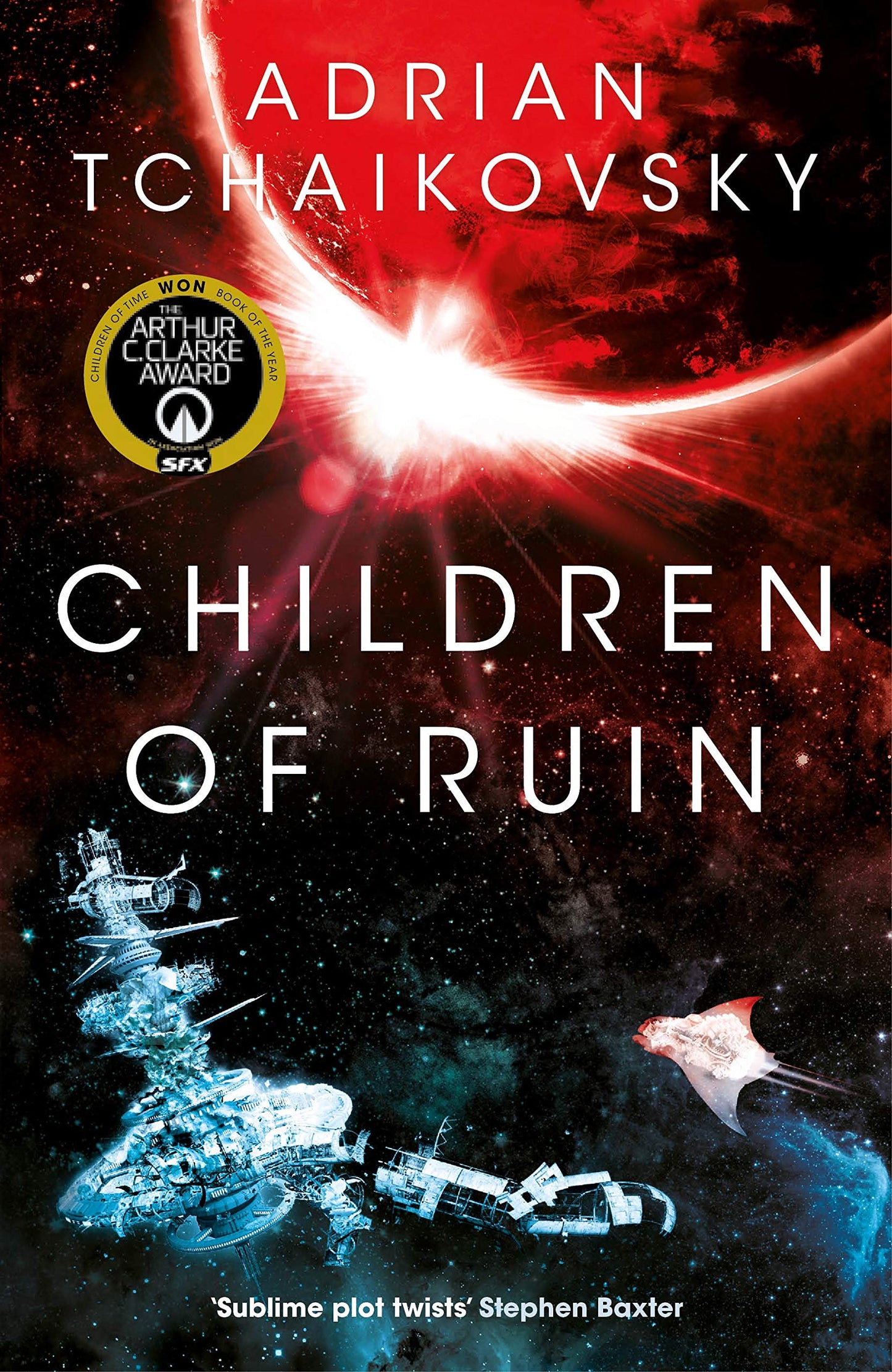 Cover of the book 'Children of Ruin by Adrian Tchailkovsky'.