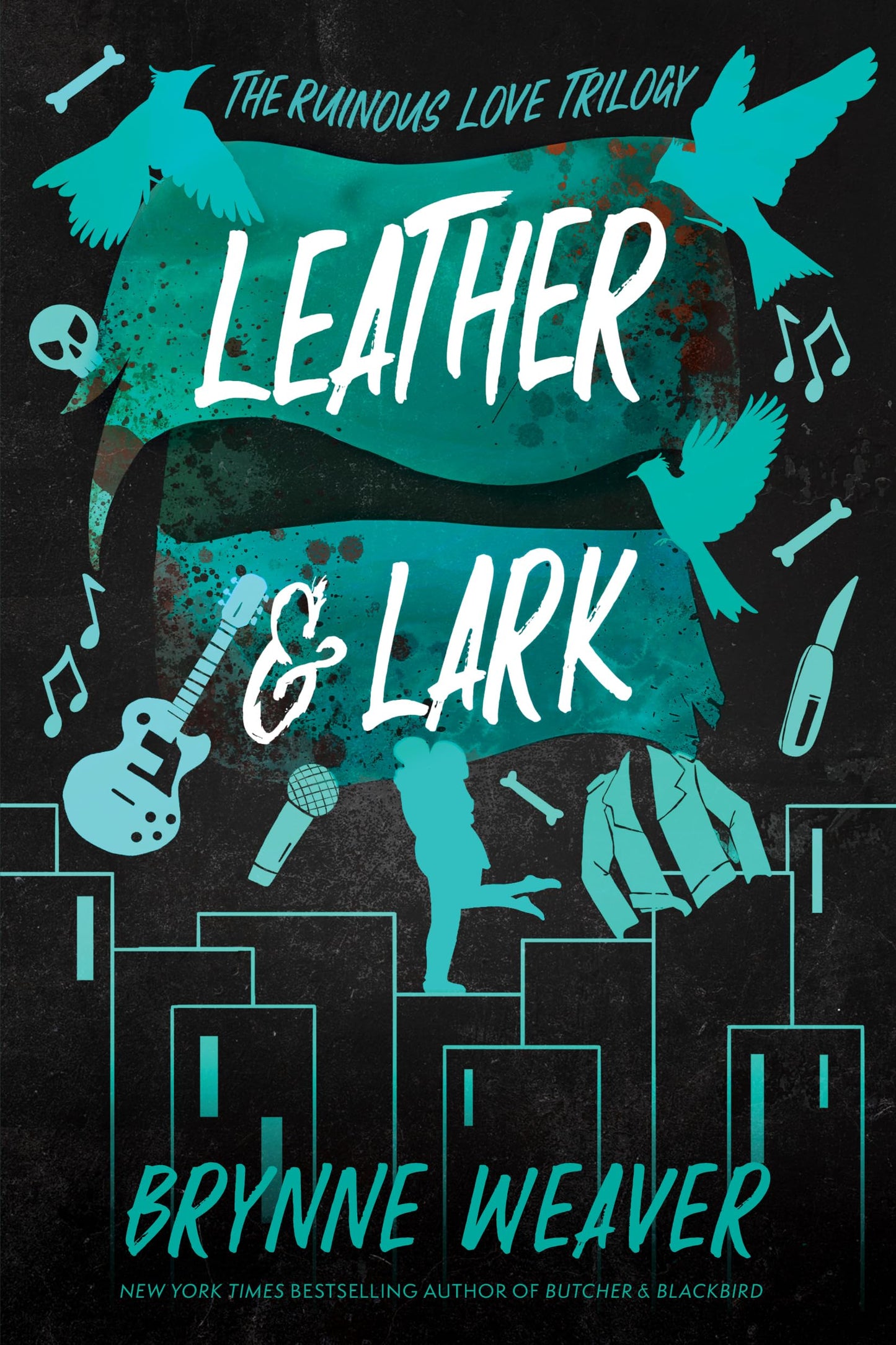 Cover of the book 'Leather and Lark by Brynne Weaver'.