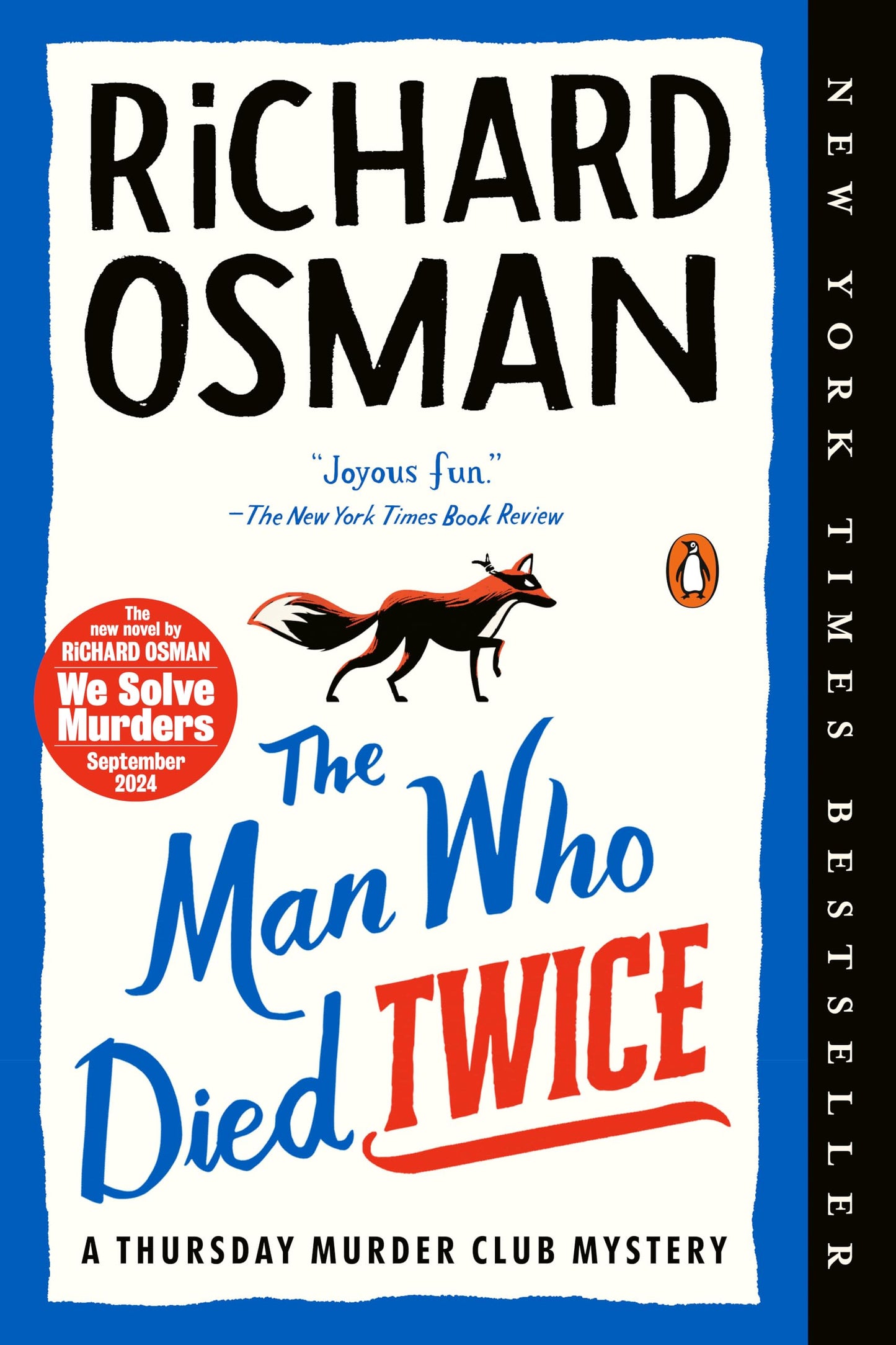 Cover of the book 'The Man Who Died Twice by Richard Osman'.