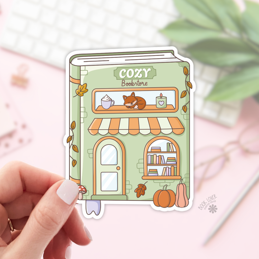 Cozy bookstore sticker