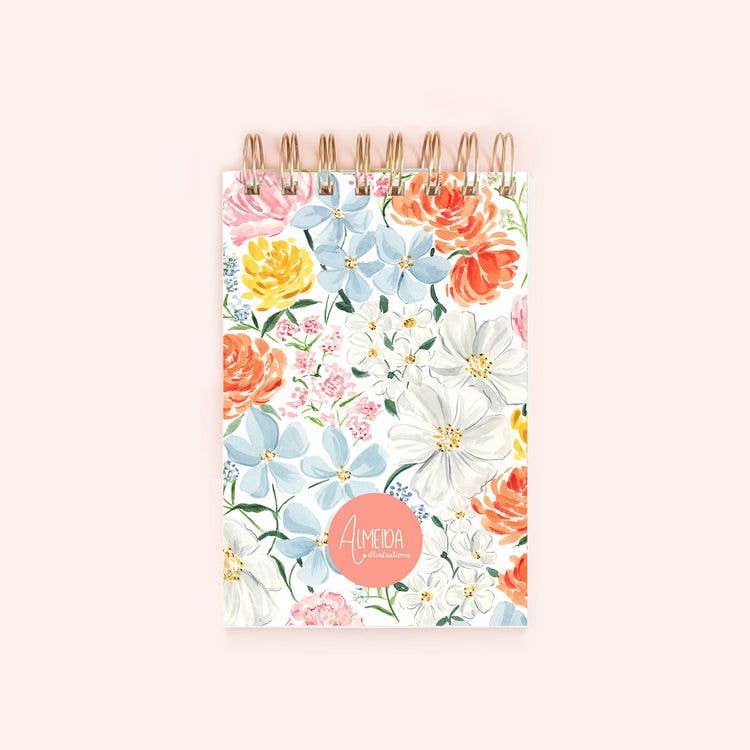 Spring blooms spiral notepad | 150 lined pages