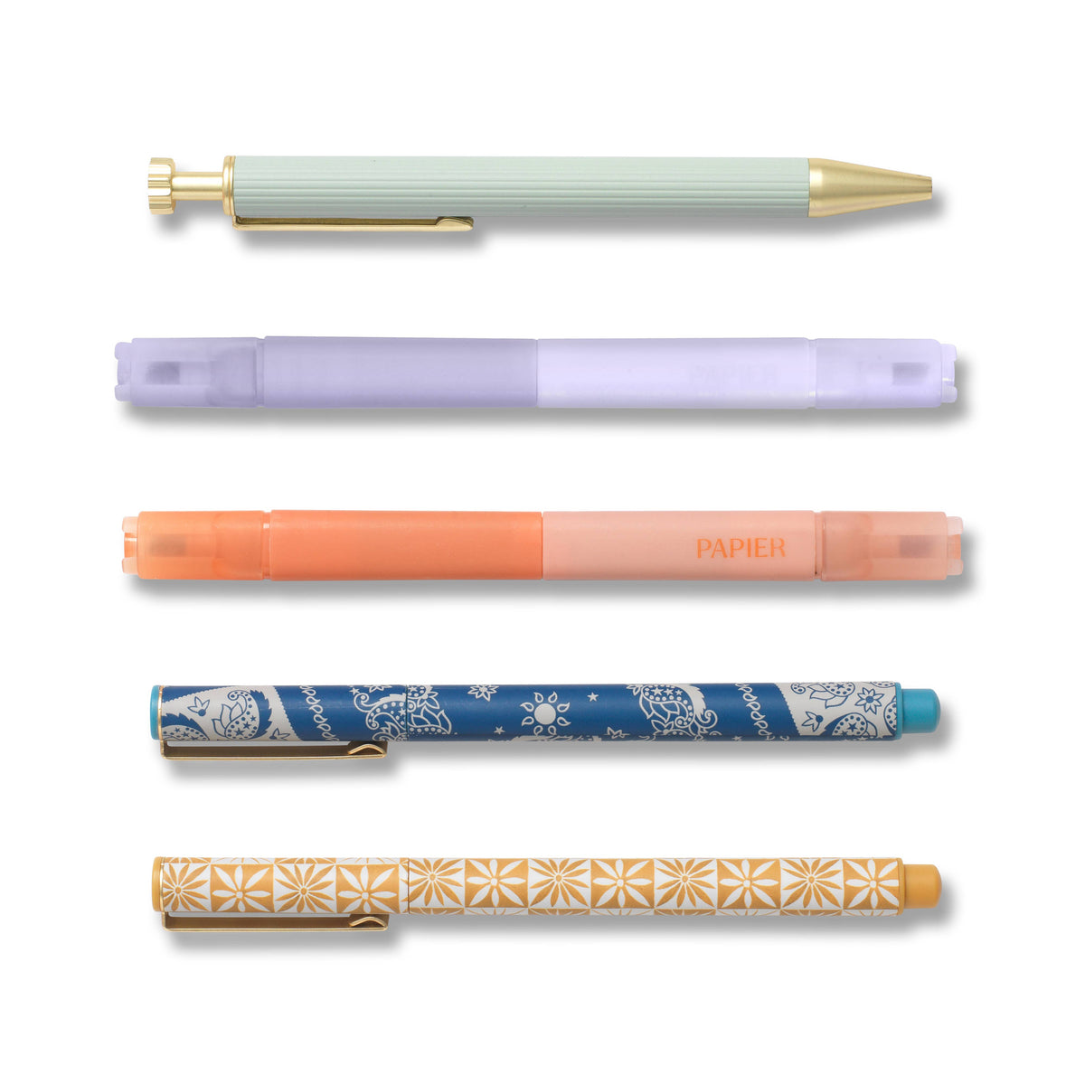 Mixed pen & highlighter set of 5 - solstice (coming soon)