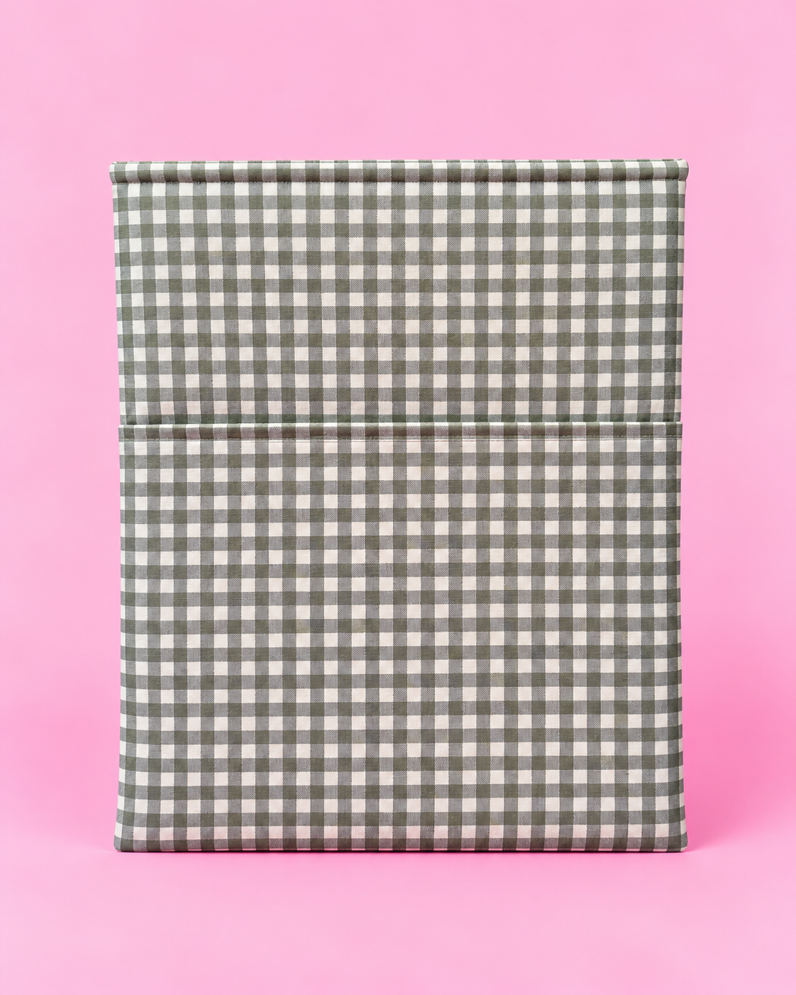 Green gingham book sleeve