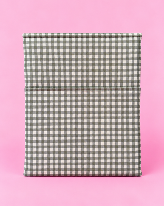 Green gingham book sleeve
