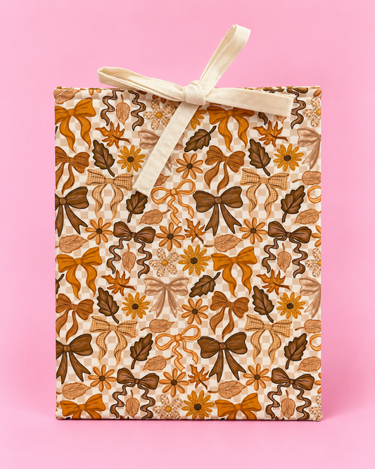 Autumn bow book sleeve