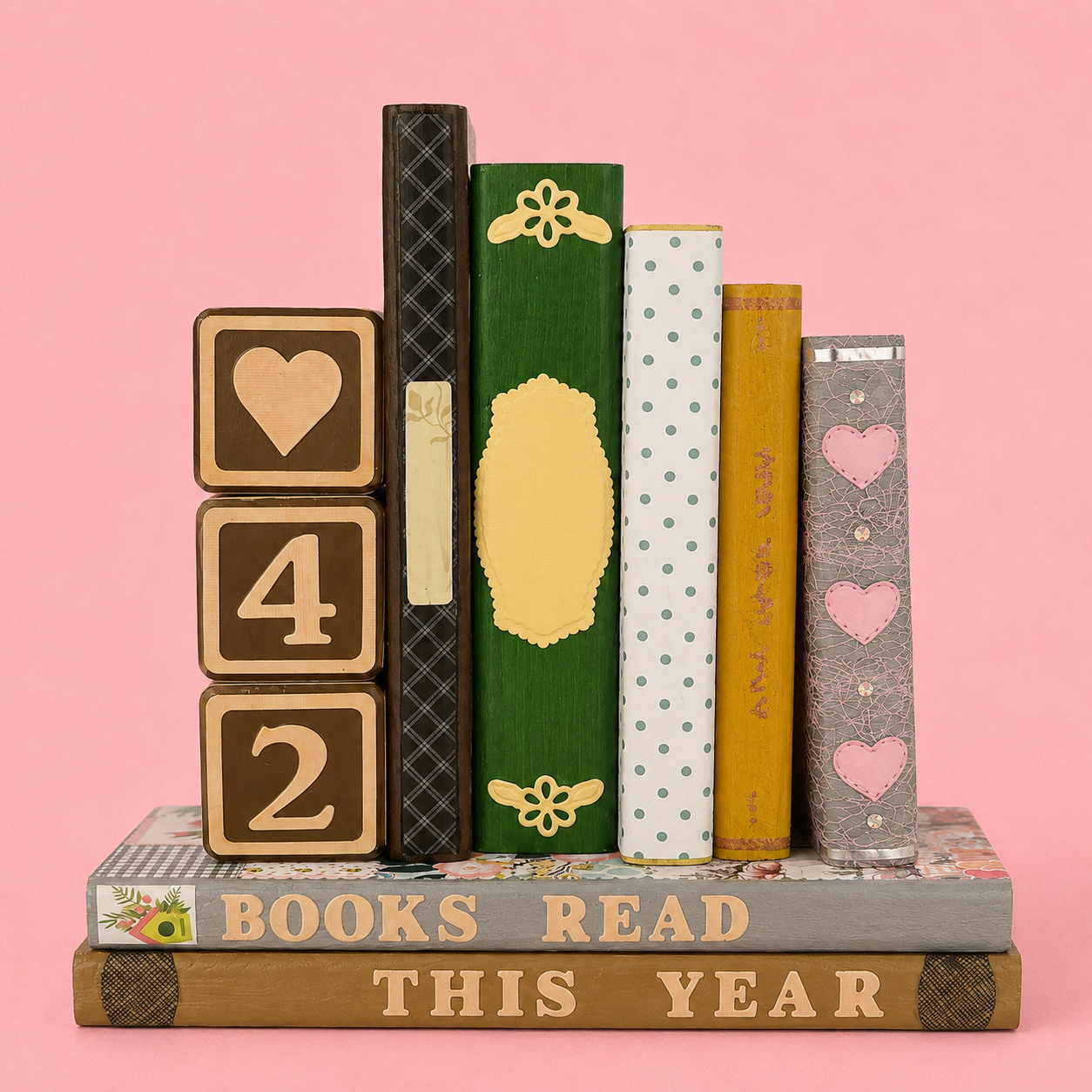 The yearly reading tracker bookend