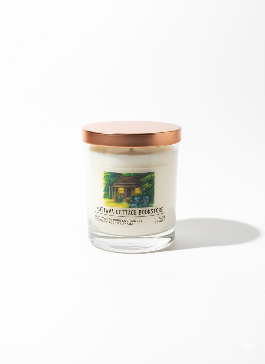 Cabin glow candle - Nottawa Cottage Bookstore x Serendipity Candles