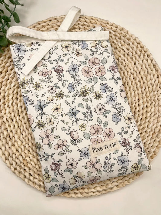 Watercolour wildflowers book sleeve