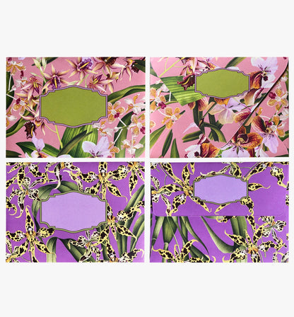Colourful assorted patterned envelopes - orchid theme pack