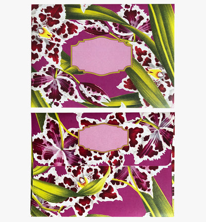 Colourful assorted patterned envelopes - orchid theme pack