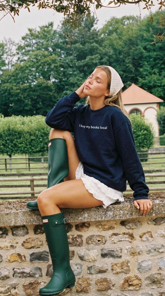 I buy my books local sweatshirt (navy)