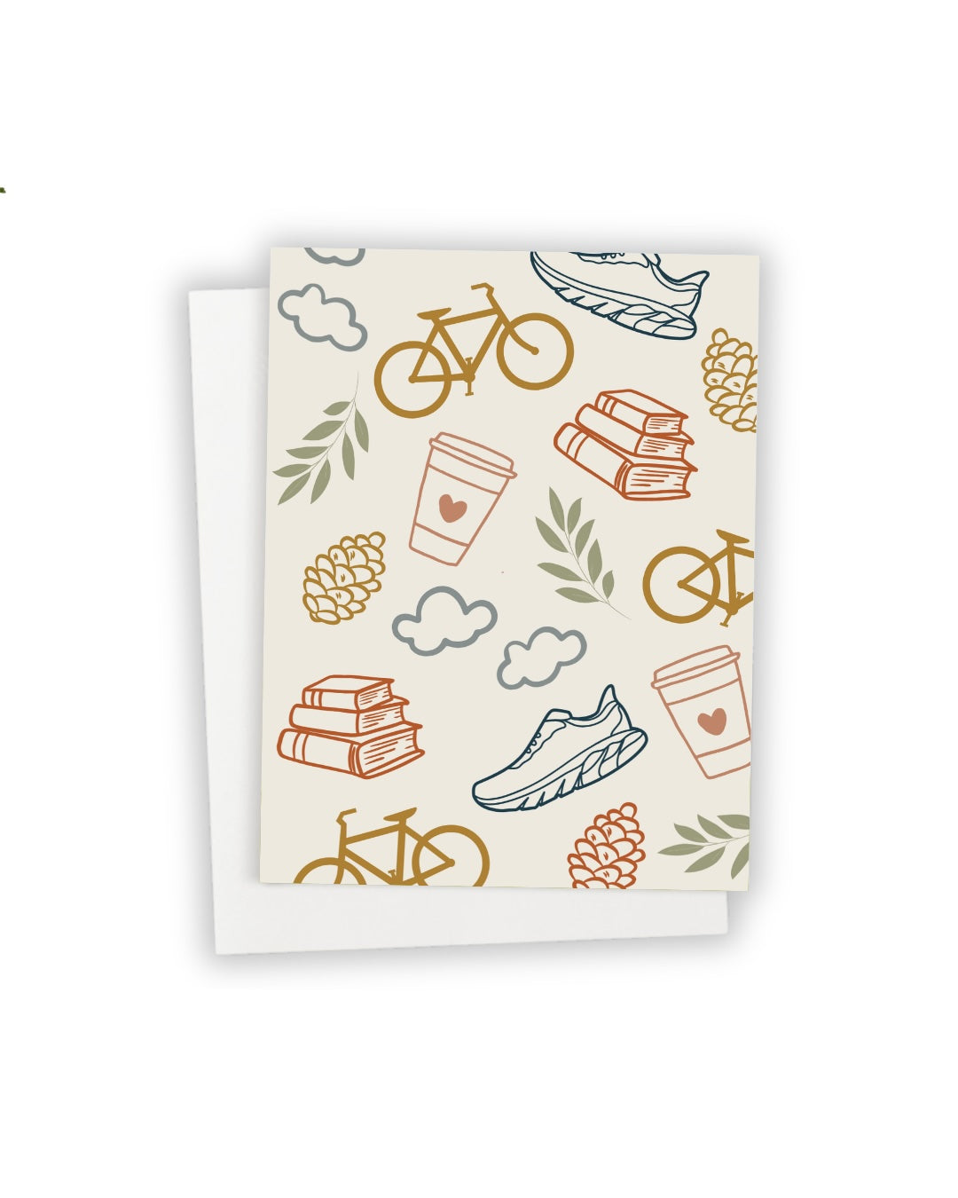 Run ride read repeat greeting card