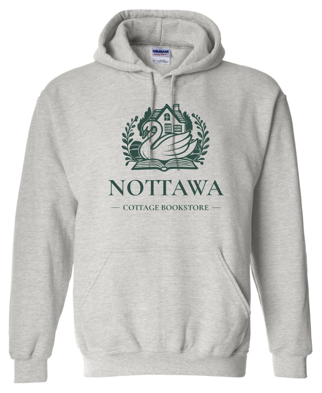 Nottawa cottage bookstore hoodie (ash grey)