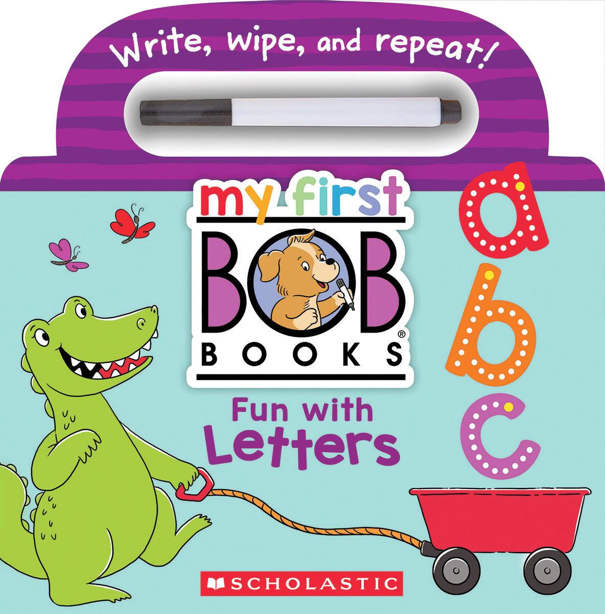 My First Bob Books - Fun with Letters Wipe-Clean Board Book | ABCs, Up to Age 5 (Reading Readiness) by Scholastic