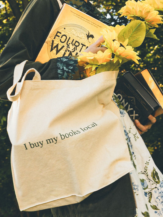 Signature tote bag - I buy my books local