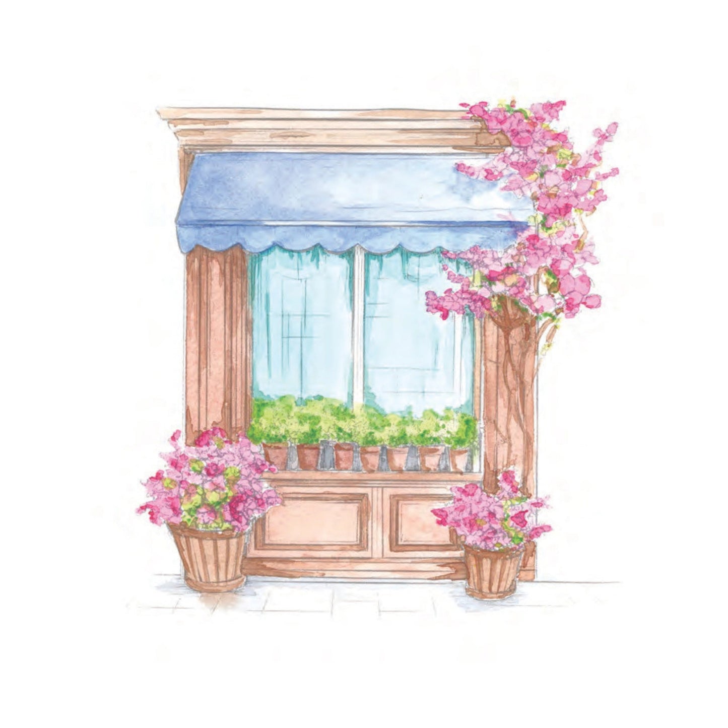 Cozy cafés watercolor workbook