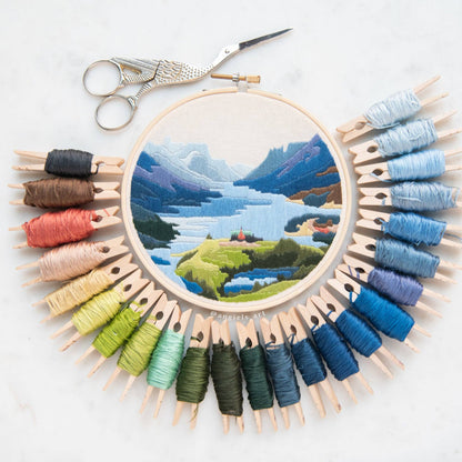 Waterton Lakes DIY embroidery kit