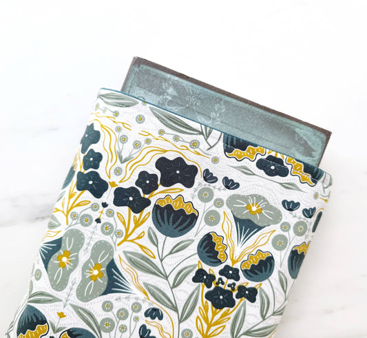 Nocturnal flora padded book sleeve
