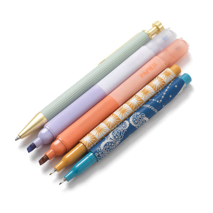 Mixed pen & highlighter set of 5 - solstice (coming soon)
