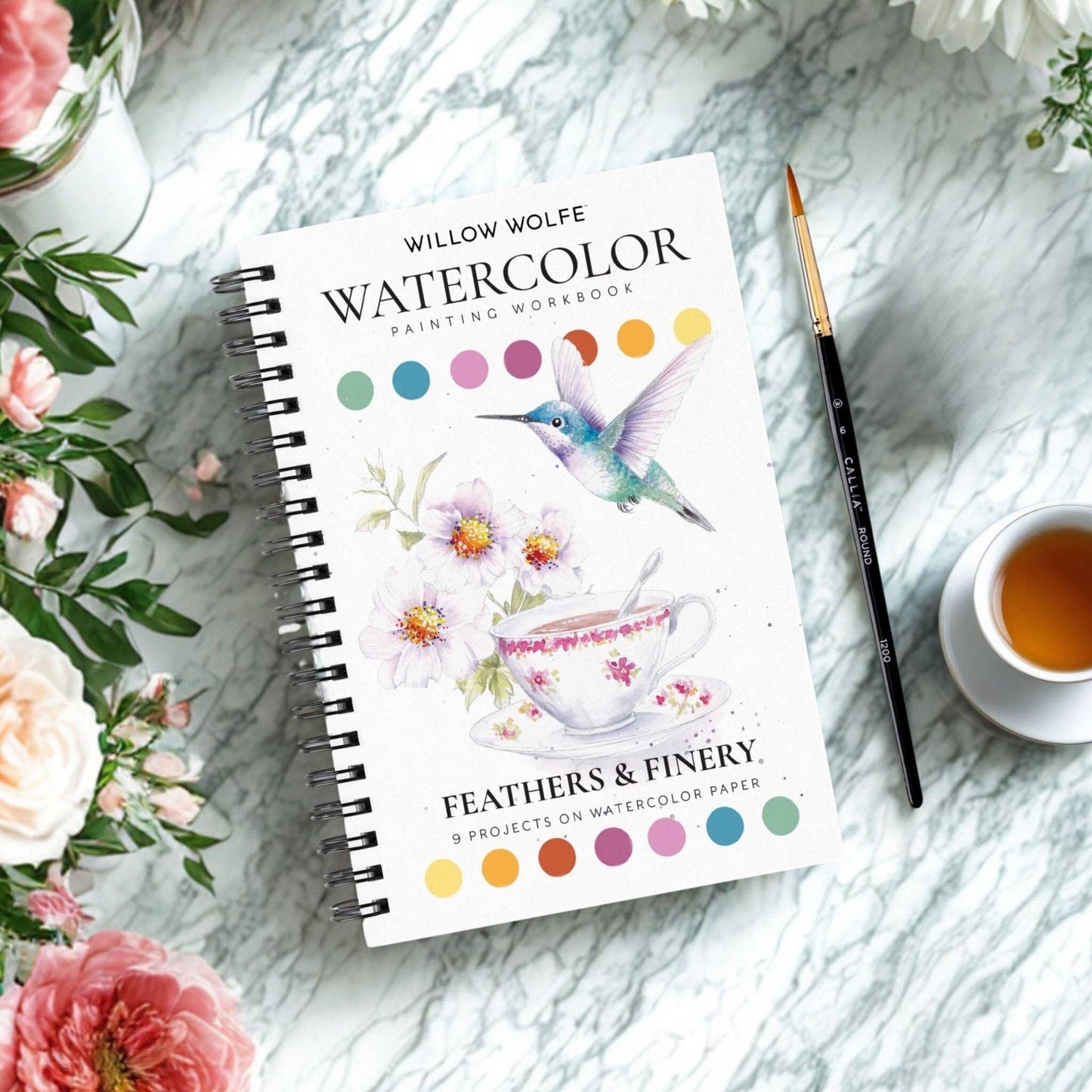 Feathers & finery watercolour workbook