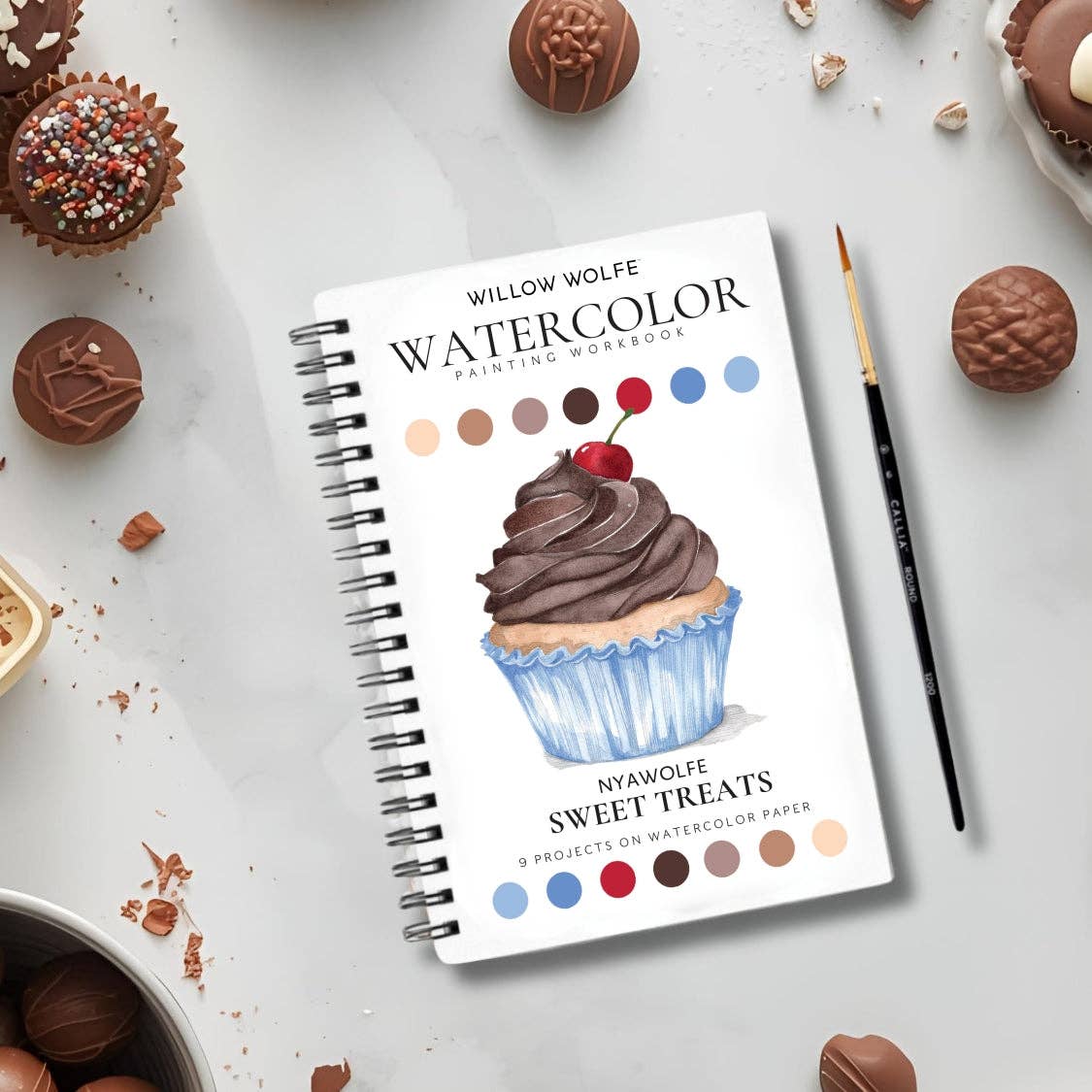 Sweet treats watercolor workbook