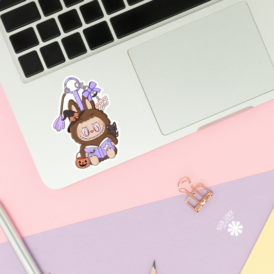 Spooky girlie trinket doll sticker