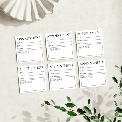 Appointment reminder: 50 sheet post-it note notepad
