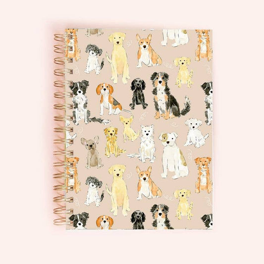 Dog pawty spiral notebook | 150 lined pages