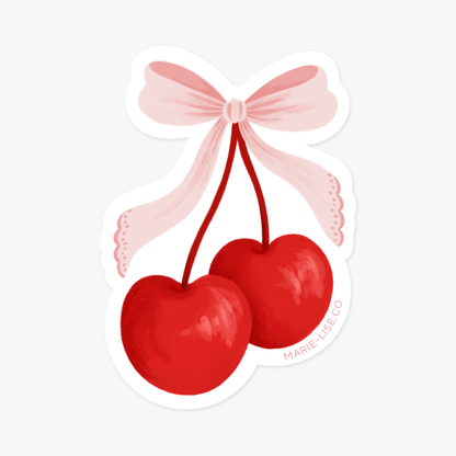 Coquette cherries sticker