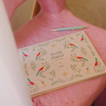 Weekly desk planner, undated -  folklore birds (coming soon)