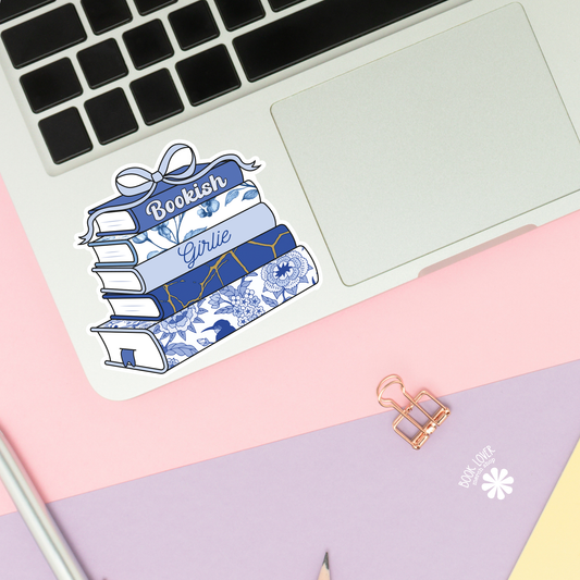Chinoiserie book stack sticker