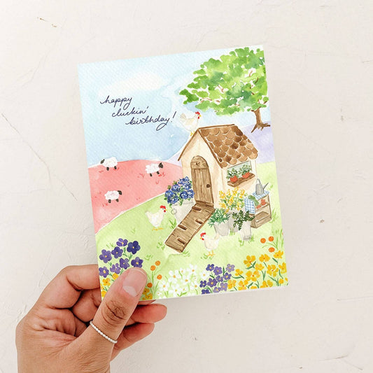 Happy cluckin' birthday card