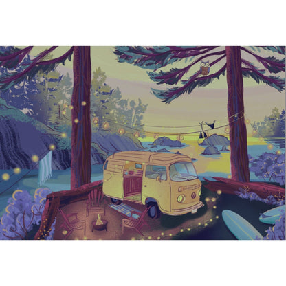 Twilight campsite | 1000-piece puzzle | designed in Canada
