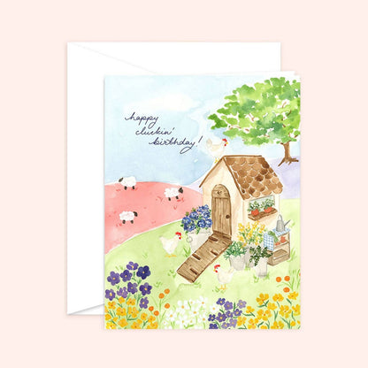 Happy cluckin' birthday card