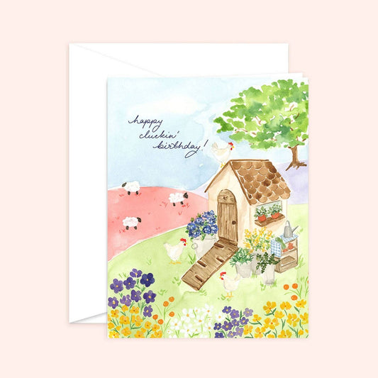 Happy cluckin' birthday card