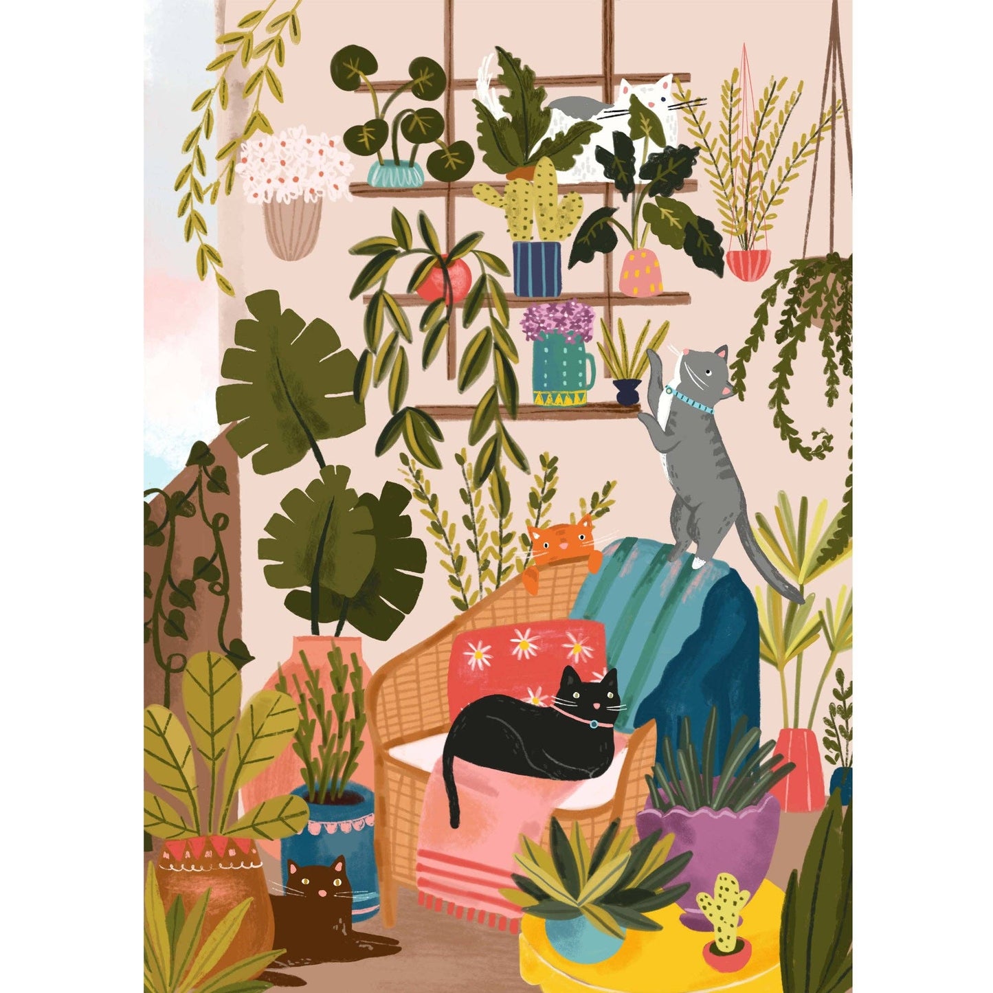 Balcony cats | 1000-piece puzzle | designed in Canada