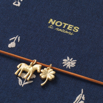 Fabric lined notebook, A5 softcover - twilight blooms (coming soon)