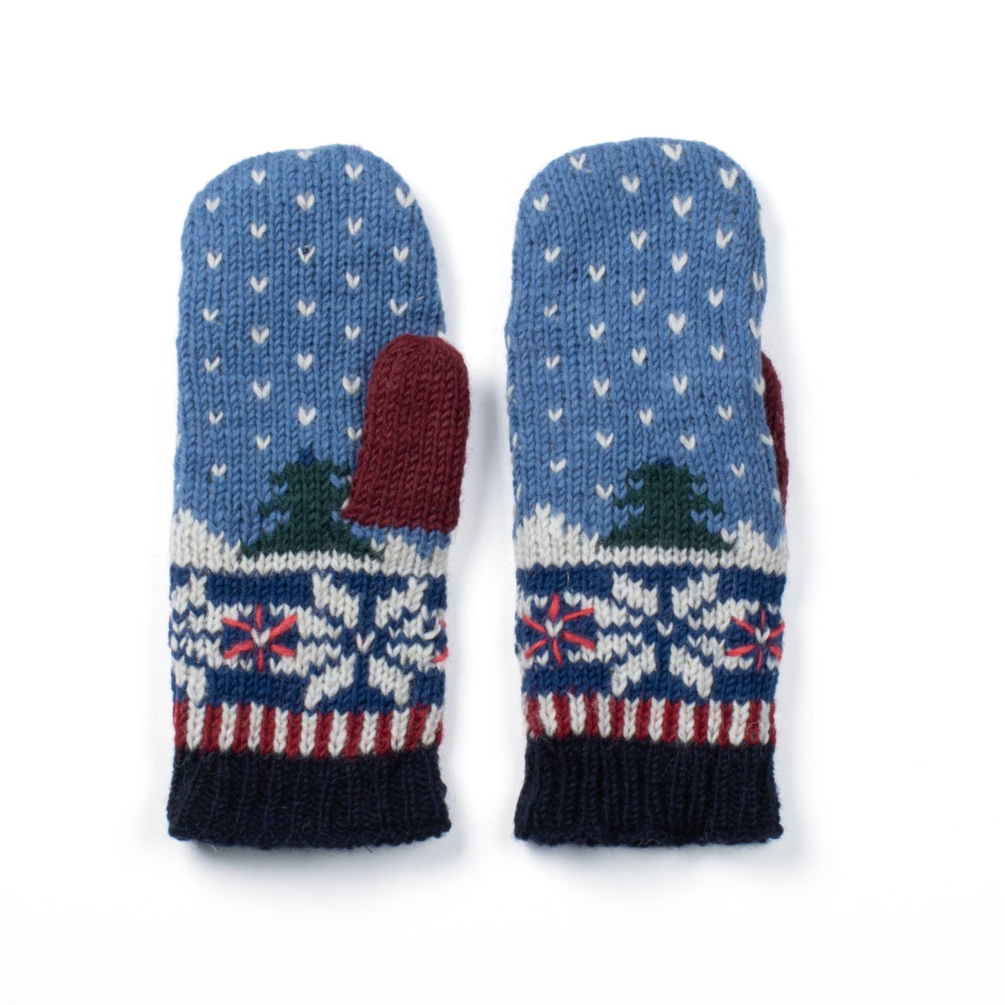 Noel holiday reading mitts