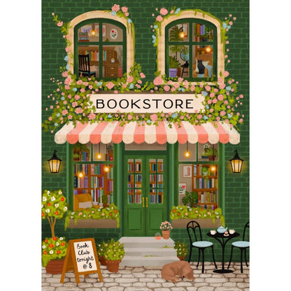 Emerald bookstore | 1000-piece puzzle | designed in Canada