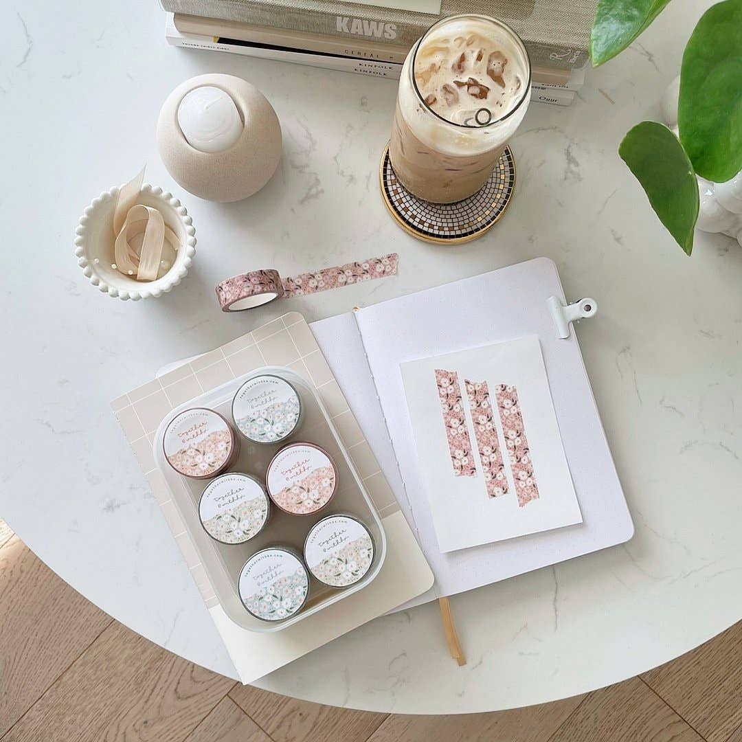 Summer bloom pink 15mm washi tape