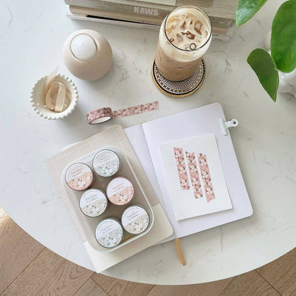 Summer bloom pink 15mm washi tape