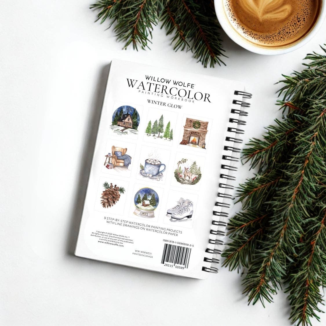 Winter glow watercolor workbook